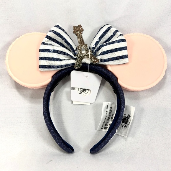 Disney Accessories - Disney Parks Epcot France Pavilion Eiffel Tower Macaron Minnie Ear Headband NEW